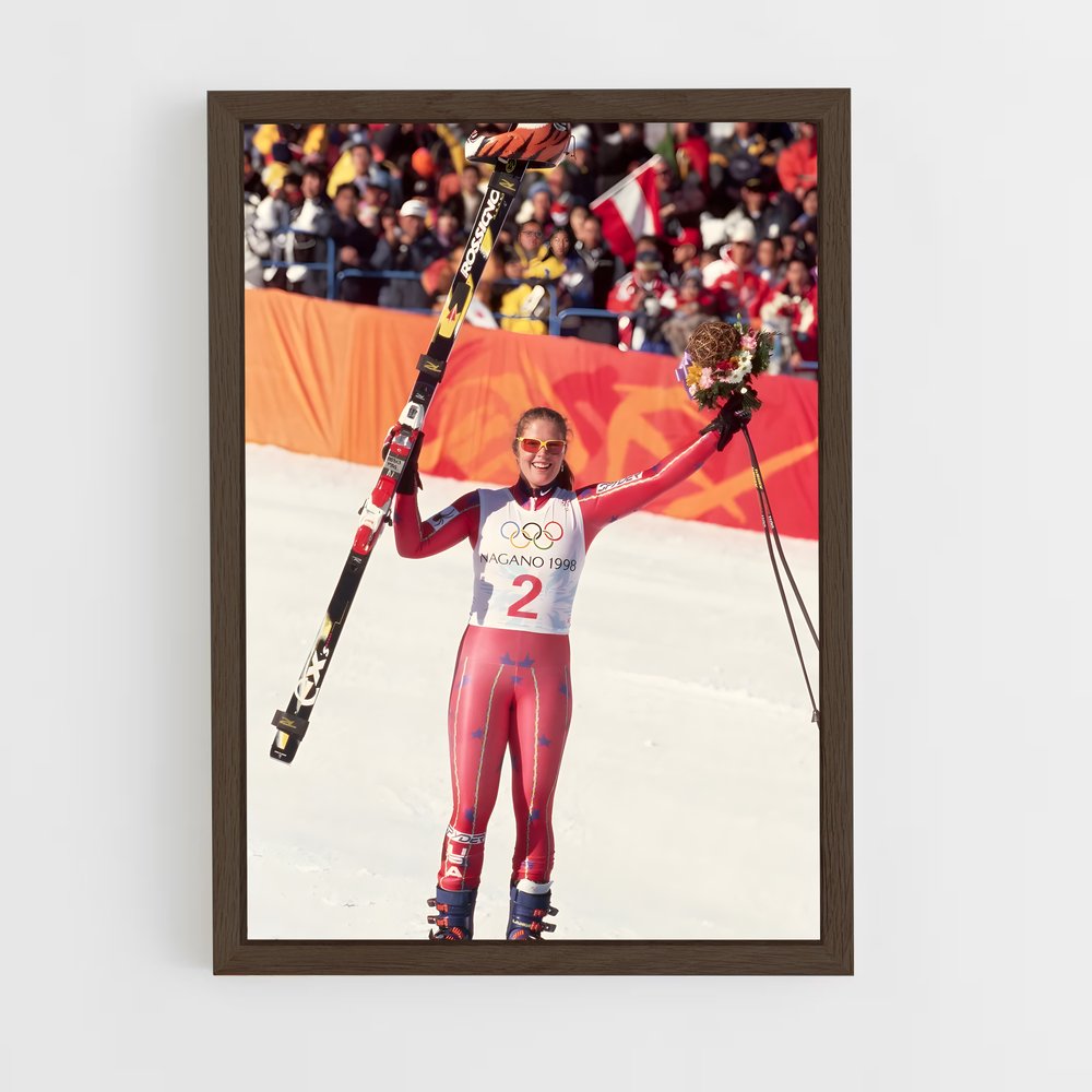 Poster Ski Lady 98 – affiche Jeux Olympiques (vue 5)